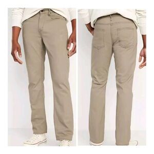 Old Navy Men's Khaki Five-Pocket 100% Cotton Straight Leg Pants Size 36/32